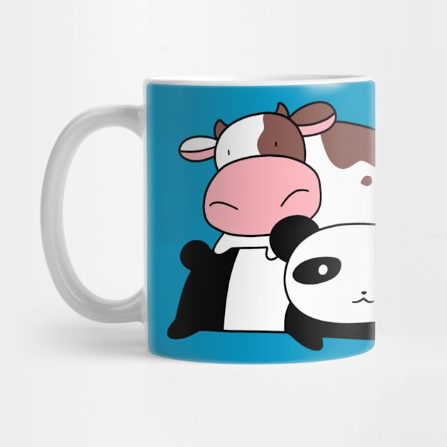 Little Cow and Panda by saradaboru